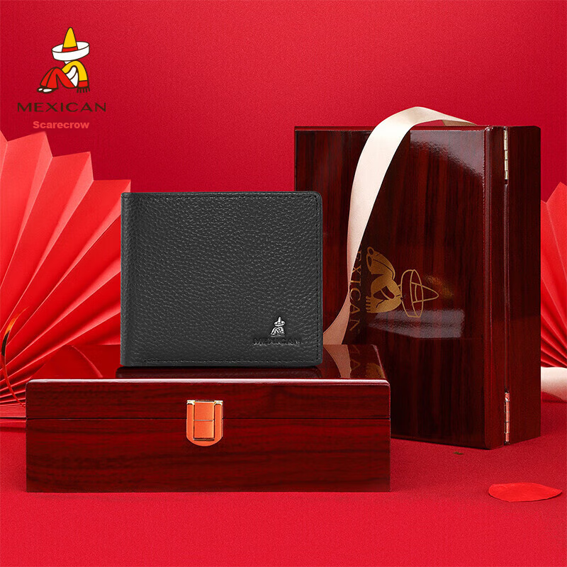 Scarecrow Men's Wallet, Top-Grain Leather, Short Style, Slim And Soft, High-End...