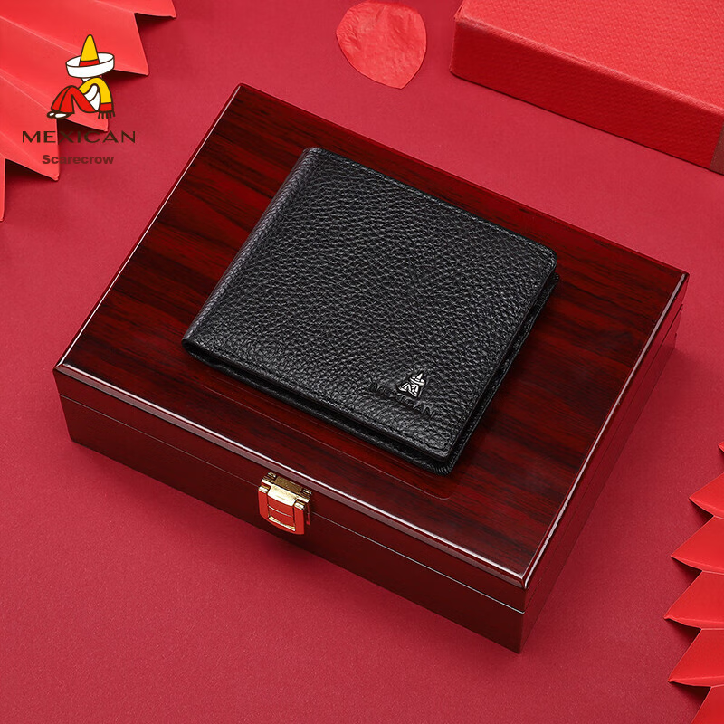 Scarecrow Men's Wallet, Top-Grain Leather, Short Style, Slim And Soft, High-End...