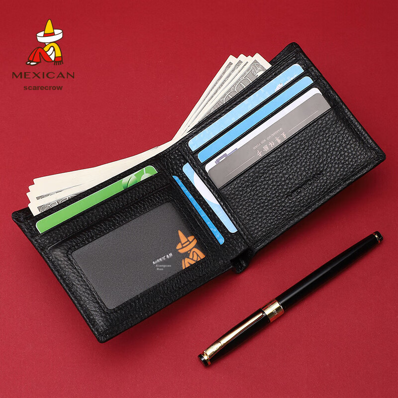 Scarecrow Men's Wallet, Top-Grain Leather, Short Style, Slim And Soft, High-End...