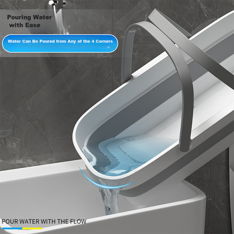 Dongfang Liangjie Foldable Mop Bucket, Rectangular Mop Washing Bucket, Flat Mop...