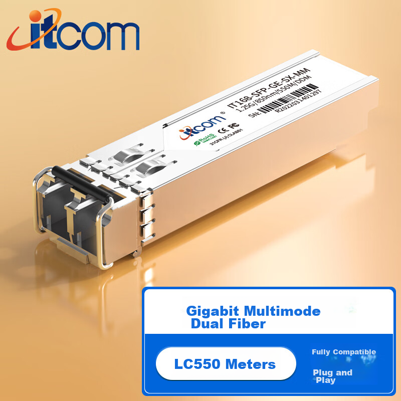 Itcom Gigabit Optical Module, 1.25G Multi-Mode Dual-Fiber Optical Module, 850LC5...