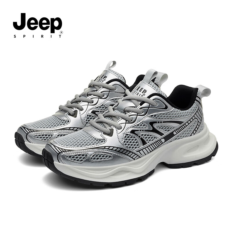 JEEP SPIRIT Men's Sports Dad Shoes Men's Mesh Breathable Casual Running Shoes Me...