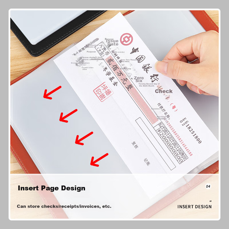 Dile Deposit Slip Organizer, Bank Deposit Book Holder, Deposit Receipt Folder, S...