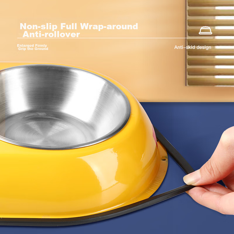 HELLOJOY Cat Bowl, Dog Bowl, Pet Double Bowl, Stainless Steel Cat Food Bowl, Ant...