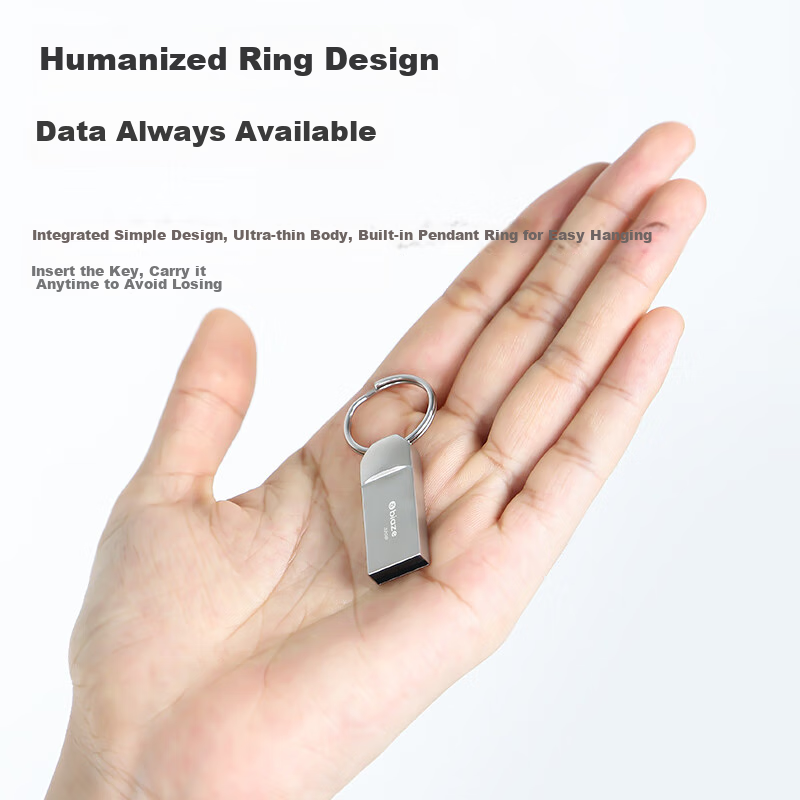 BIAZE 8GB USB2.0 Small Capacity Flash Drive, UP014 Mini Version, Silver, Metal B...