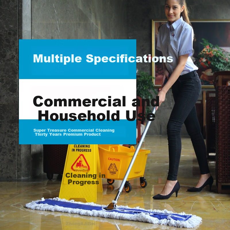 CHAOBAO Flat Mop with Dust Pusher 40cm 1.25m Aluminum Alloy Pole 1 Cotton Cover...