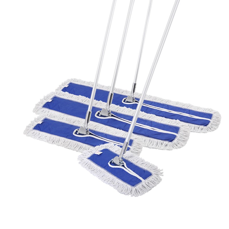 CHAOBAO Flat Mop with Dust Pusher 40cm 1.25m Aluminum Alloy Pole 1 Cotton Cover...