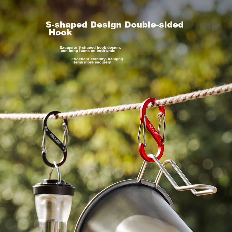 Bosie Outdoor S-Shaped Aluminum Alloy Carabiner, Hiking Buckle, Backpack Hook 16...