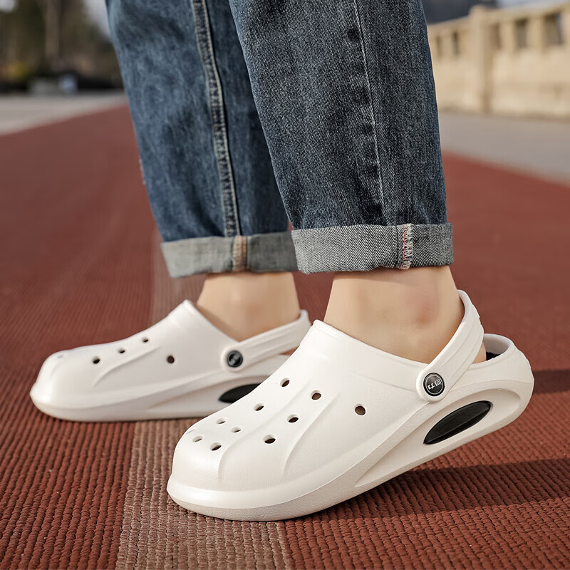 Warrior Men's Breathable Hollow Shoes, Toe Cap Sandals, Two-Way Wear Slippers WX...