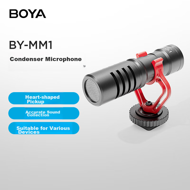 BOYA Microphone MM1, Directional Camera Microphone, Live Streaming, Course Recor...