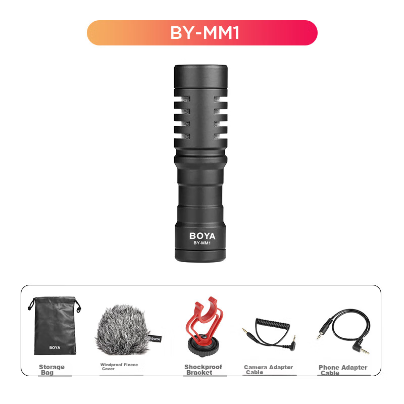 BOYA Microphone MM1, Directional Camera Microphone, Live Streaming, Course Recor...