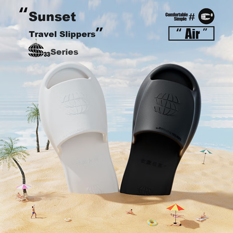 Chikoku Men's Foldable Portable Travel Hotel Shower Slippers Women's Small Titan...