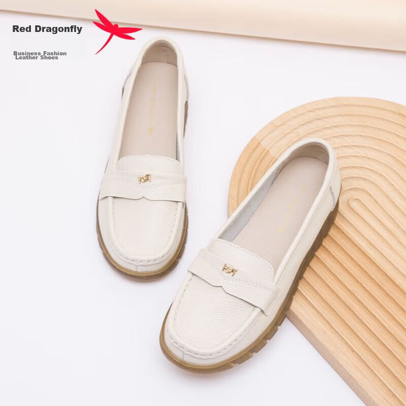 Red Dragonfly Leap Year Mom Shoes Slip-On Middle-Aged And Elderly Shoes Soft-Sol...