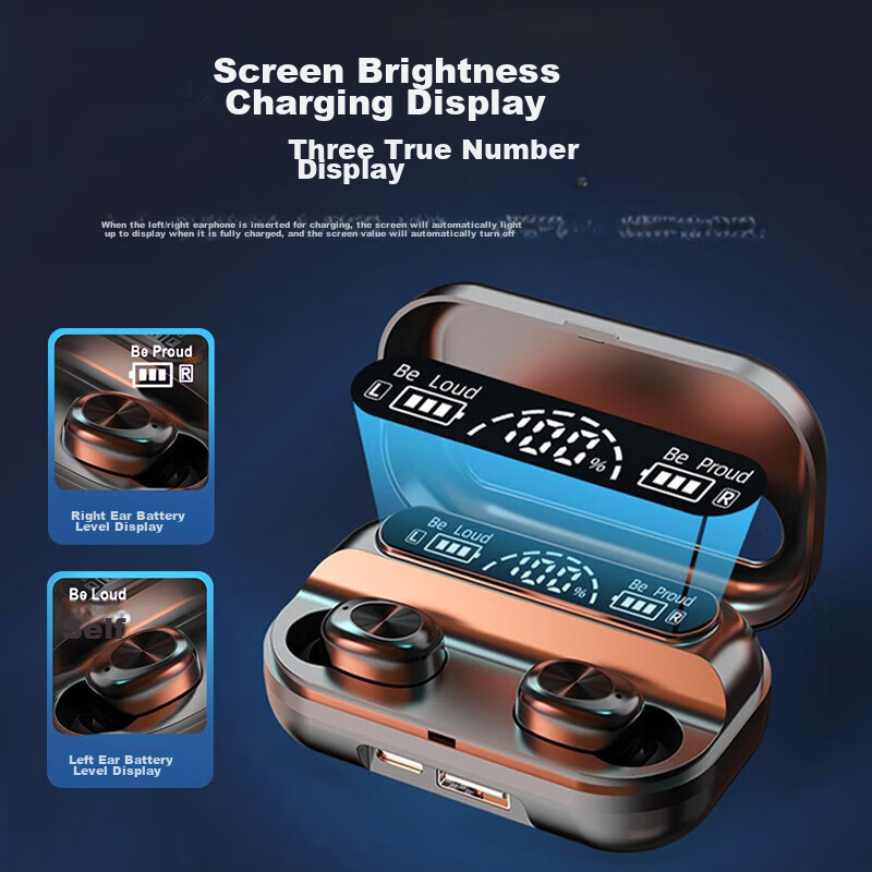 Bkayp Bluetooth Headphones, Wireless, Compatible with Apple, Huawei, OPPO, Honor...