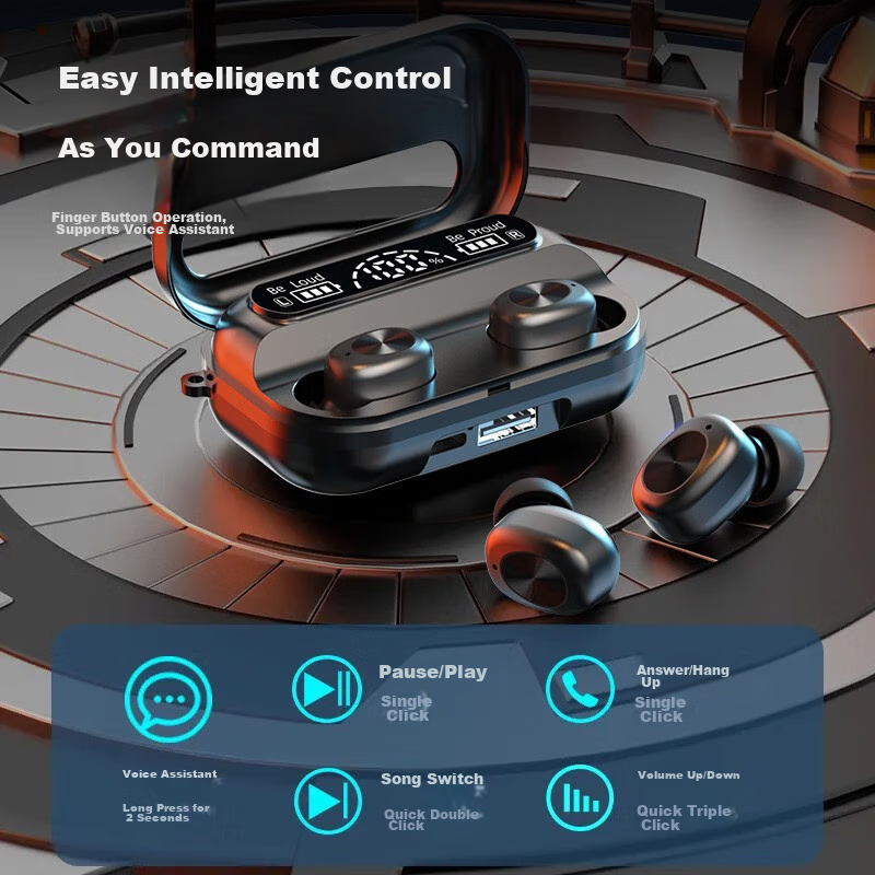 Bkayp Bluetooth Headphones, Wireless, Compatible with Apple, Huawei, OPPO, Honor...