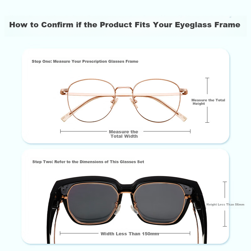 Angelamiao Myopia Sunglasses Clip-on Sunscreen Polarized Glasses Large Frame Uni...