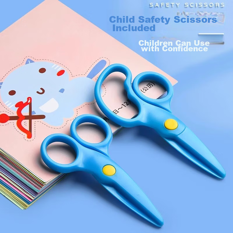 COODORA Children's Paper Cutting Set for Ages 3-6, Fun Paper Cutting Craft Kit,...