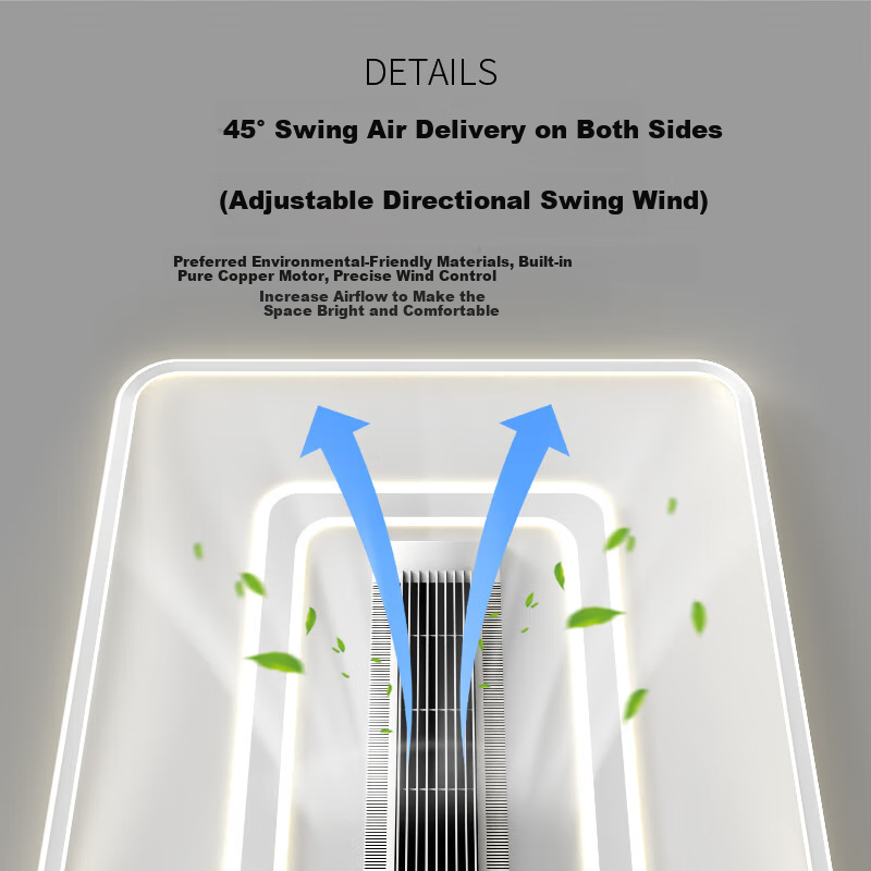 ARROW Full Spectrum Eye-Caring Light Ceiling Fan Light Invisible Ceiling Fan Lig...