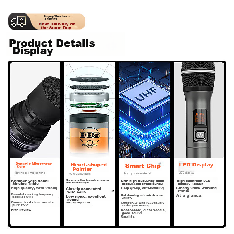 BBS G-28 [National Subsidy] Wireless Microphone System, UHF Dual-Channel Profess...