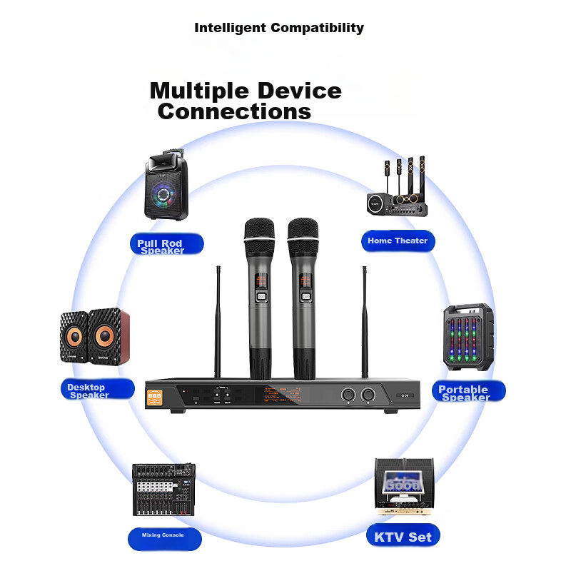 BBS G-28 [National Subsidy] Wireless Microphone System, UHF Dual-Channel Profess...