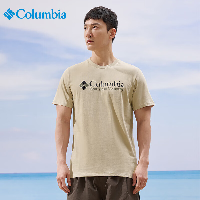 Columbia Men's T-Shirt, Spring/summer 2024, Outdoor Casual Comfortable Breathabl...