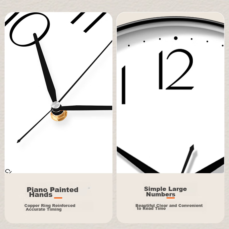 BBA Wall Clock, Modern Minimalist Living Room Clock, Electronic Wall Clock, 2025...