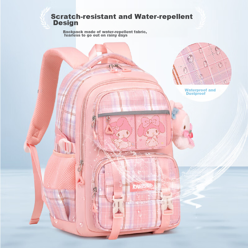 COOLBABY Backpack for Elementary School Students, Adorable Girls' Spine-Protecti...
