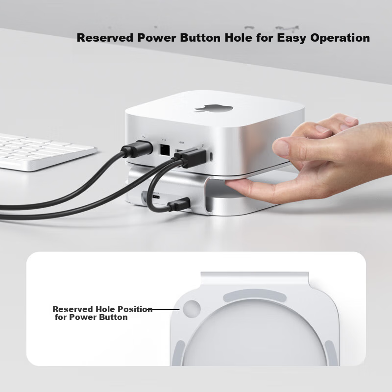 Hagibis Macmini M4 Expansion Dock Hard Drive Enclosure Apple Mini Host Base Exte...