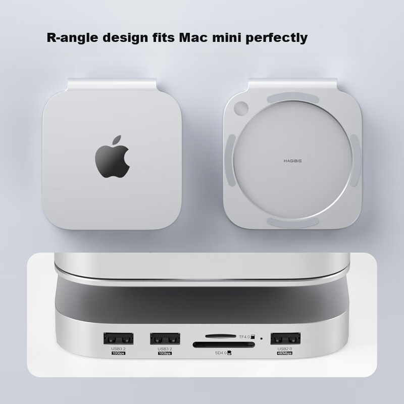 Hagibis Macmini M4 Expansion Dock Hard Drive Enclosure Apple Mini Host Base Exte...