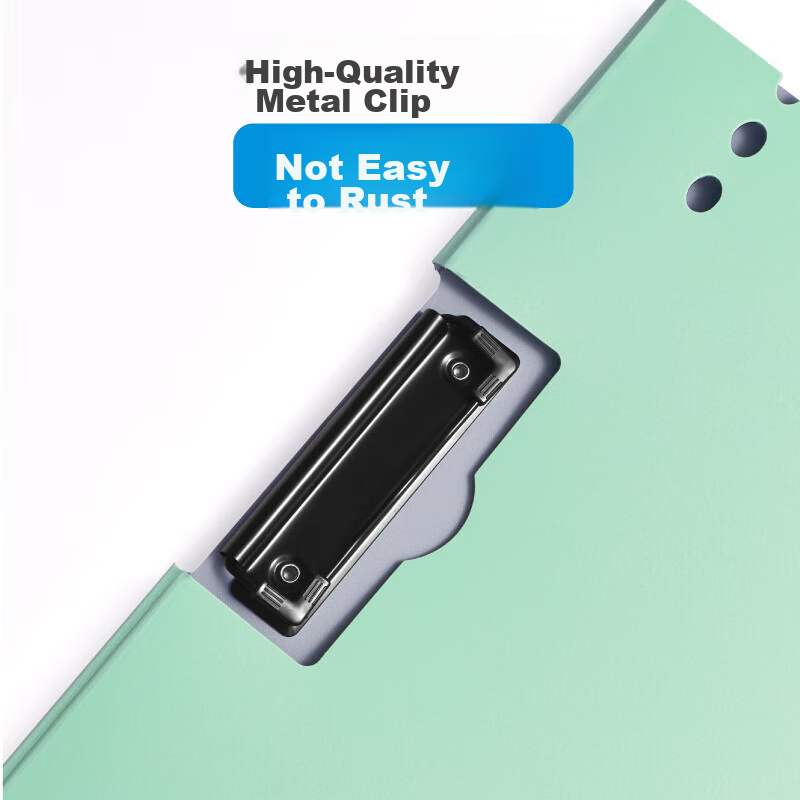 DSB A4 Horizontal Folding Clipboard Writing Plastic Folder with Metal Clip for S...