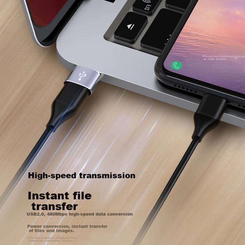 Snowkids USB to Type-C Adapter, Computer USB Male to USB-C Female Interface, Cha...