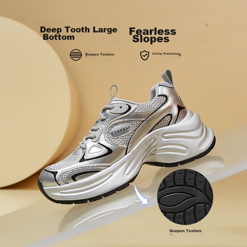 ZHR Dad Shoes for Women, Retro Thick-Soled Casual Shoes, Comfortable Mesh Breath...