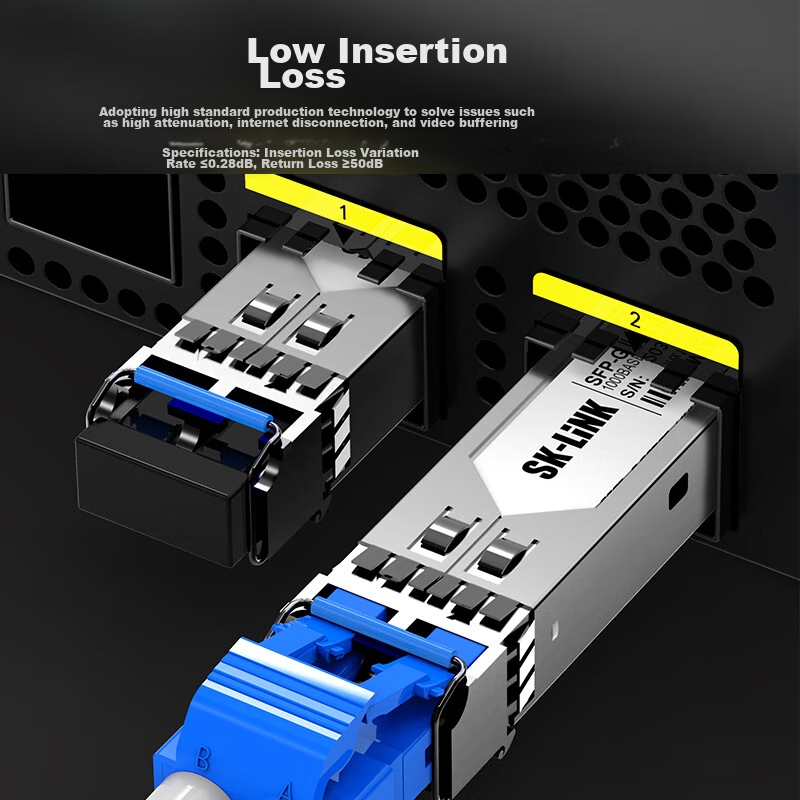 SK-LINK Fiber Optic Patch Cable, LC-FC Telecom-Grade Single-Mode Dual-Core FC-LC...