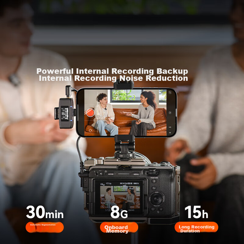 BOYA Wireless Lavalier Microphone BOYAMIC, Dual-Channel Small Bee Professional S...