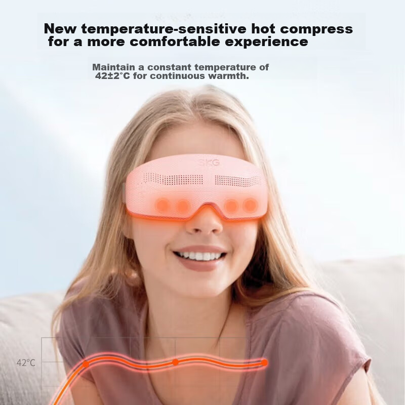 SKG Eye Massager E4Pro, Constant Temperature Zoned Visual Portable Eye Care Devi...