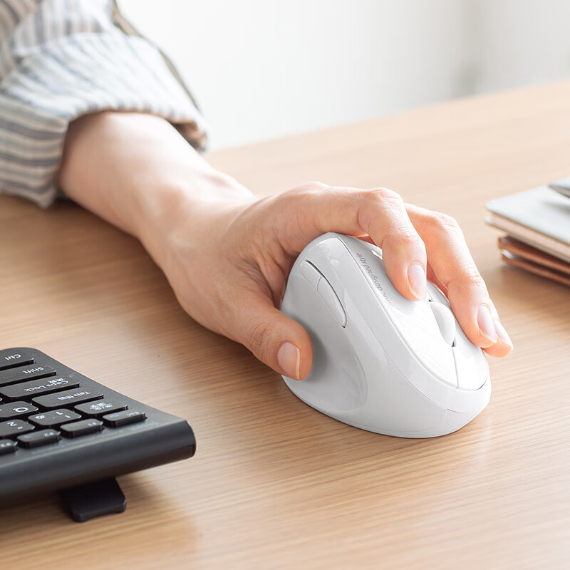 SANWA SUPPLY Ergonomic Wireless Mouse for Small to Medium Hands, Vertical Grip,...