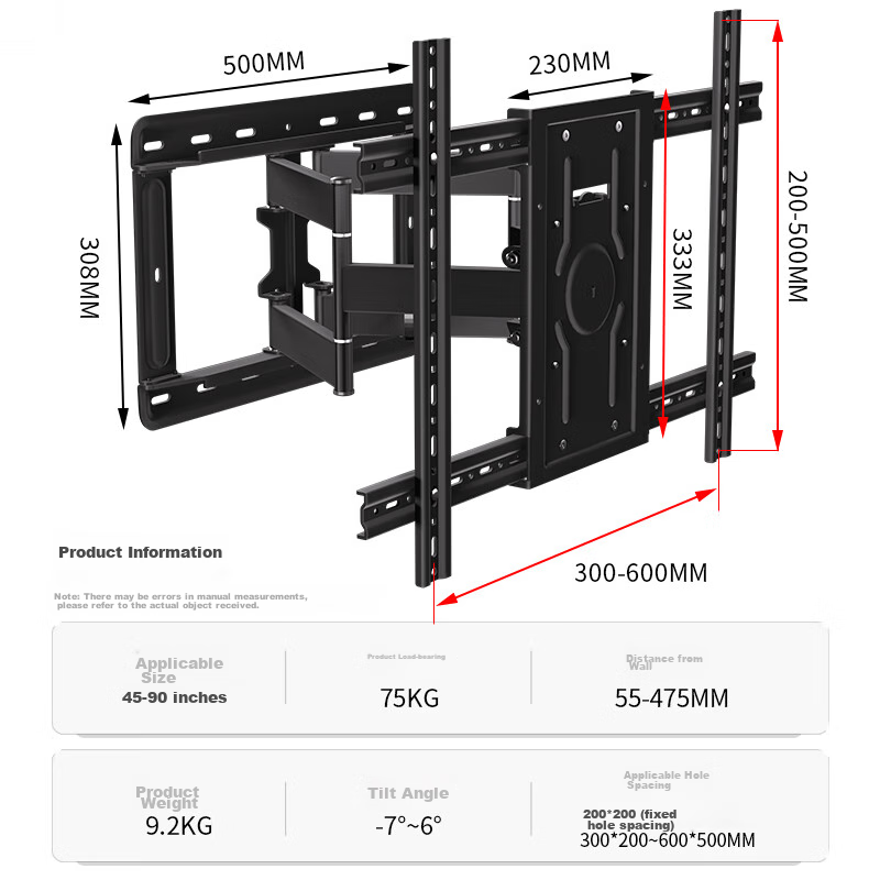 ProPre (45-90 Inch) TV Wall Mount, Rotating And Extendable Bracket, Universal TV...