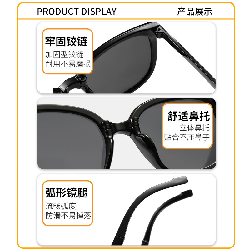 COWBOYCALL Folding Black Frame Night Vision Lenses, Sunglasses for Children, Boy...