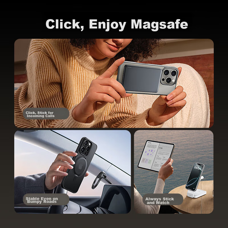 W&P [USA] Phone Case Stand for IPhone 16 Pro Max, Protective Cover with MagSafe...