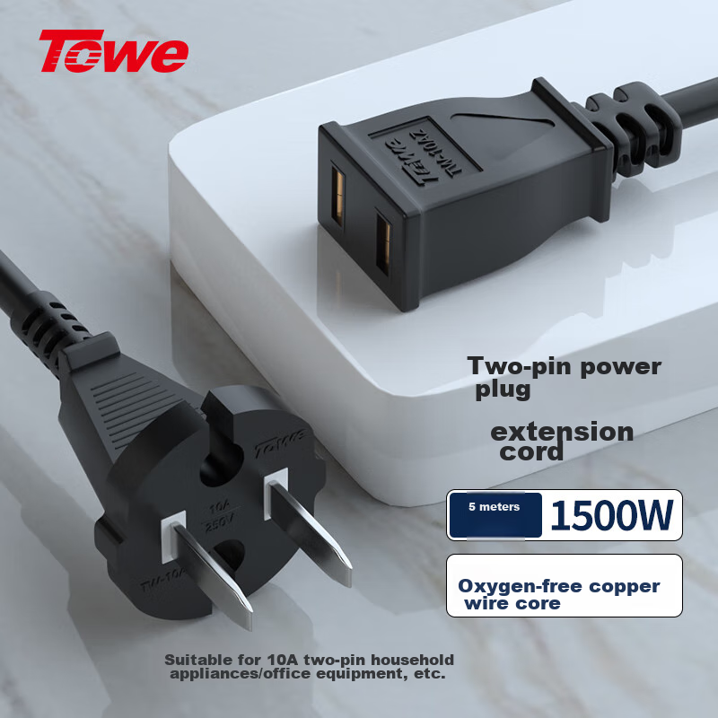 TOWE 10A2 Extension Cord with Two Plugs, Power Strip for Electric Vehicles, Air...