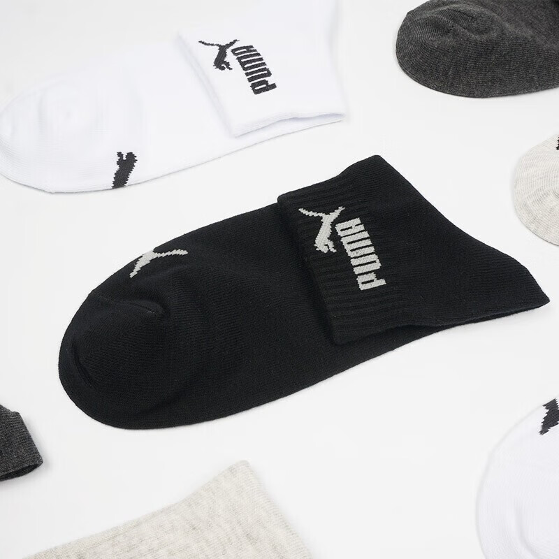 PUMA Men's Socks, Sports All-Season Casual Mid-Calf Socks, 6 Pairs