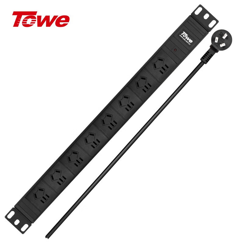 TOWE PDU Cabinet Socket, 8-Outlet 10A Data Center Power Strip, 2-Meter Extension...
