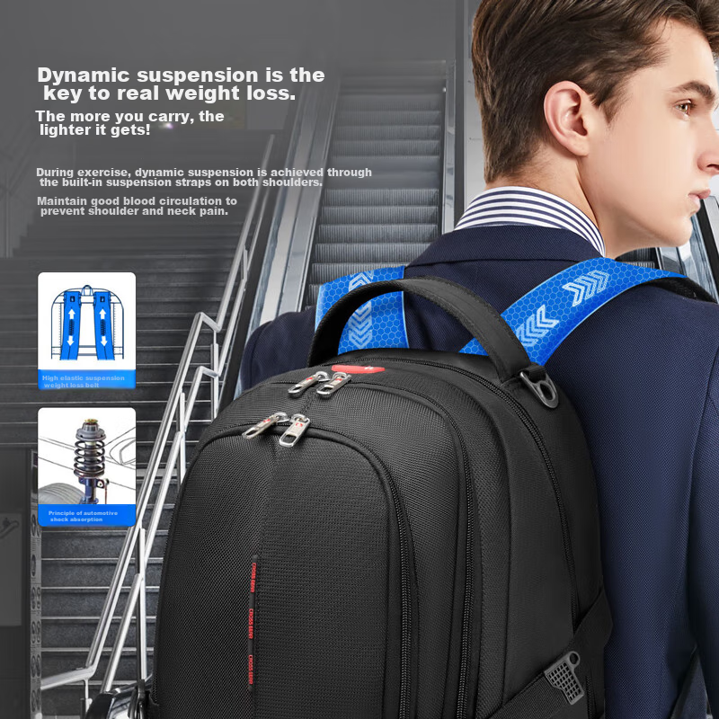 CROSSGEAR Suspended Load-Reducing Backpack, Swiss-Style Backpack for Men, Travel...