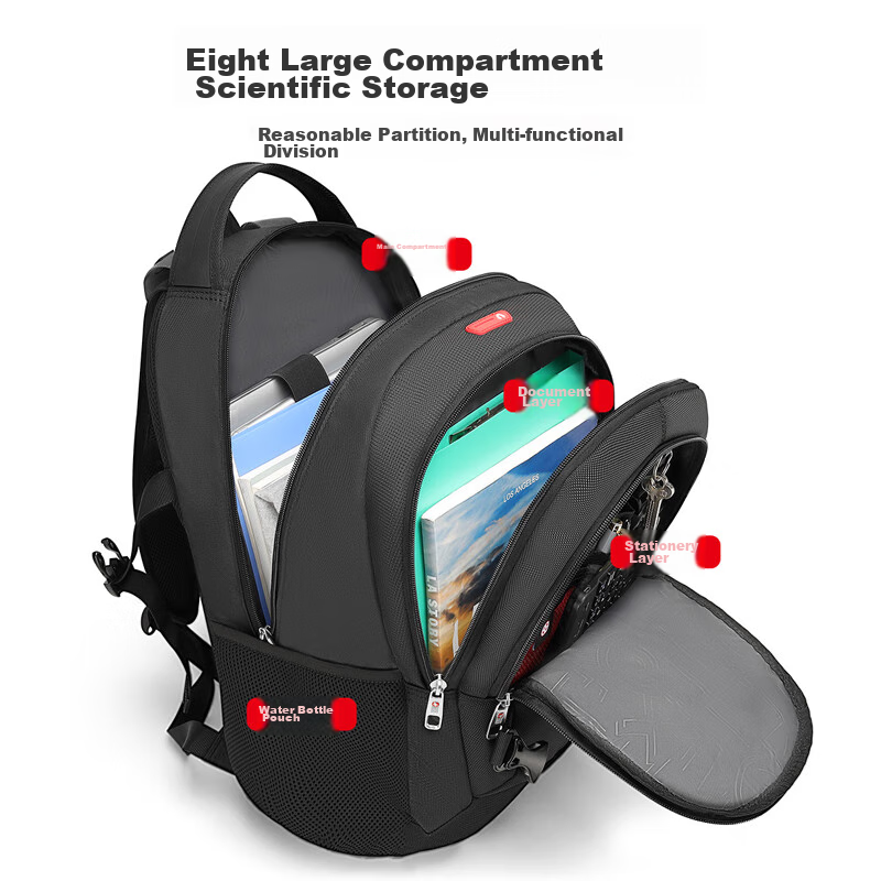 CROSSGEAR Suspended Load-Reducing Backpack, Swiss-Style Backpack for Men, Travel...