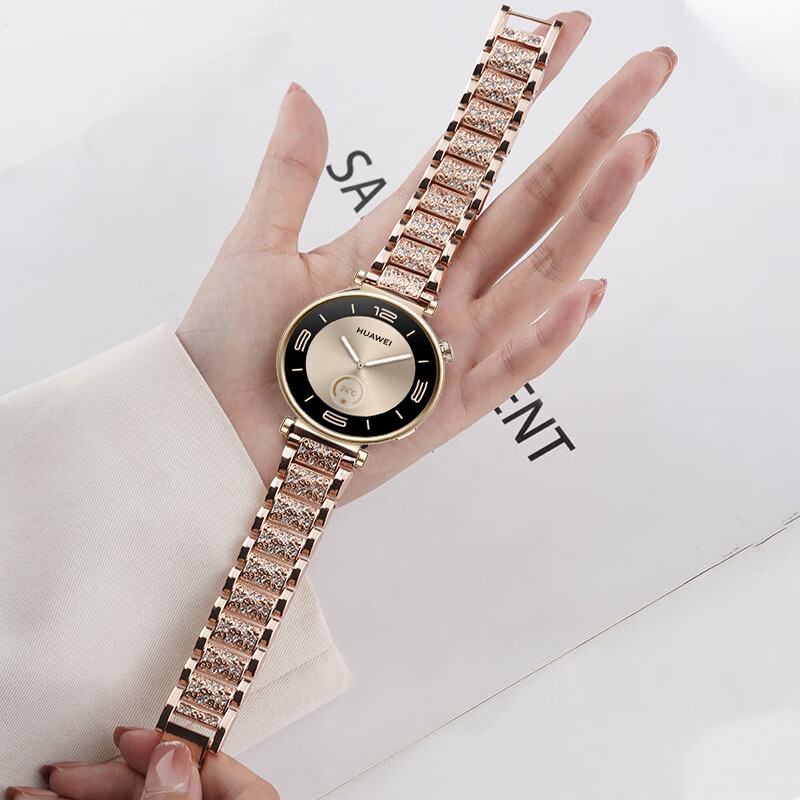 Watchbond Compatible with Huawei Watch GT4/5 Women's 41mm, Swarovski Watch Strap...