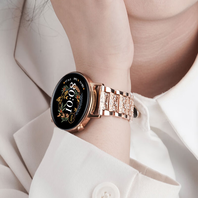 Watchbond Compatible with Huawei Watch GT4/5 Women's 41mm, Swarovski Watch Strap...