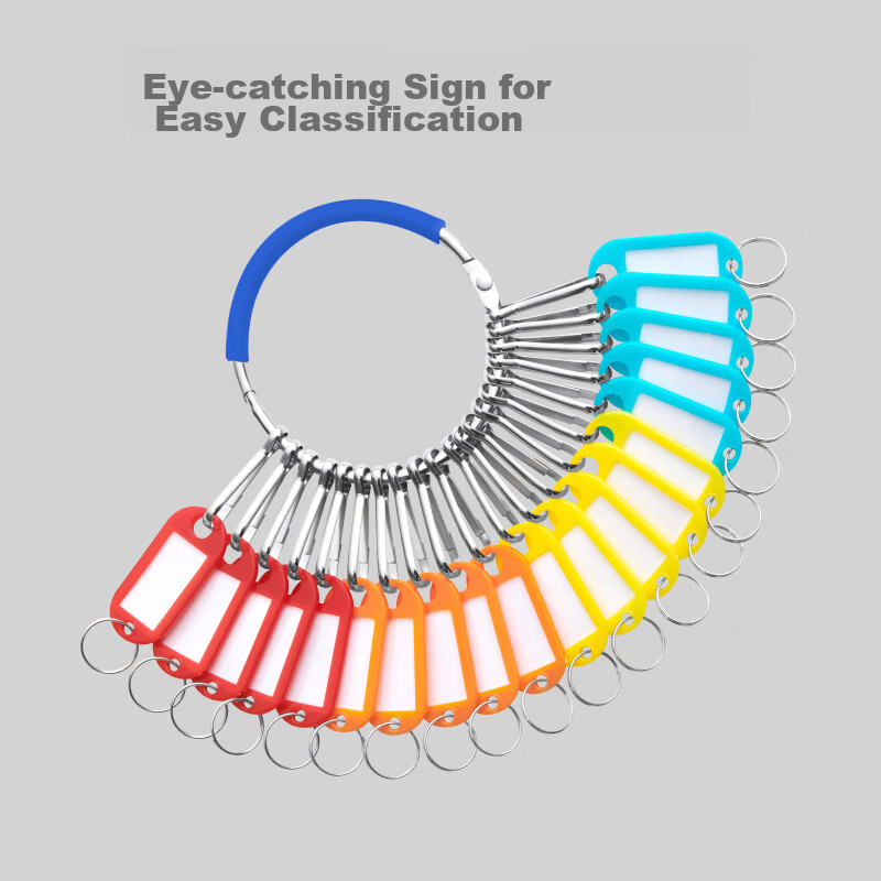 DSB (Disbi) Key Ring Blue Bracelet 20 Slots, 25 Marking Tags, Key Chain Markers,...