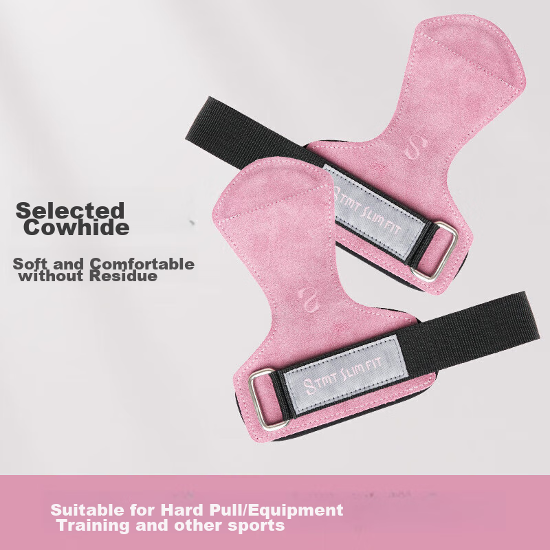 TMT Leather Fitness Gloves with Palm Protection, Barbell Deadlift Grip, Pull-Up...