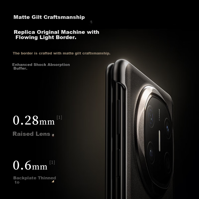 W&P Genuine Leather Magnetic Flip Case for Huawei Mate X6, Axis Protection Anti-...