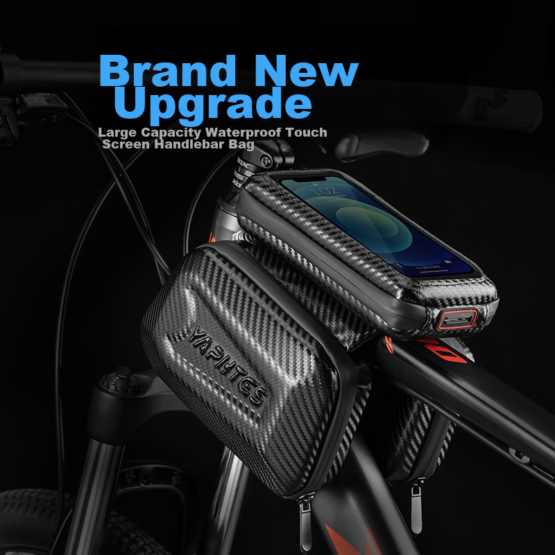 Yaphtes Bicycle Bag, Mountain Bike Large Capacity, Fully Waterproof, Touchscreen...